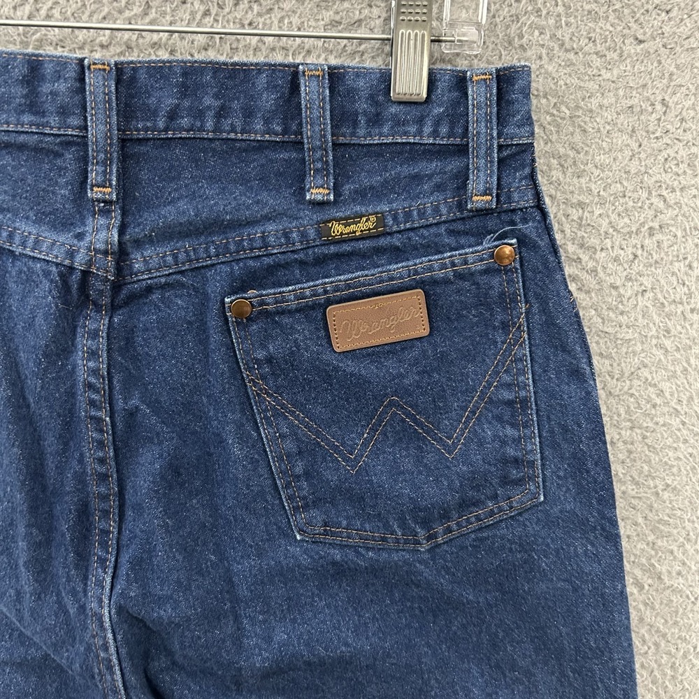 Vintage Wrangler Jeans Womens 15 x 32 Blue Denim 13MWZ Straight Cowboy Cut USA